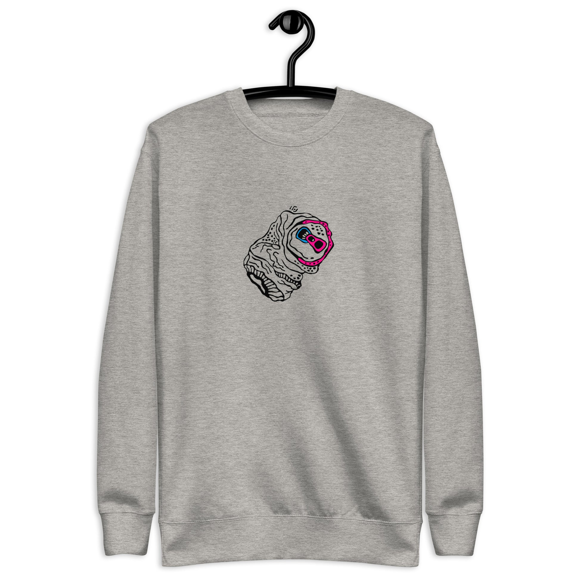 sudadera gris de estilo graffiti minimalista. Su diseño de una lata aplastada captura la esencia del street art en una prenda cómoda y versátil.