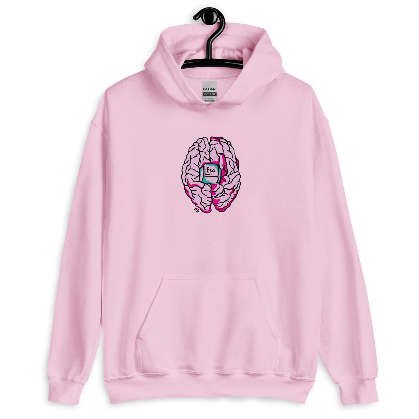 Pink Unisex Hoodie, Mindfulness Design