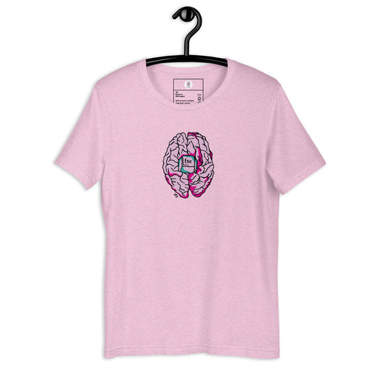 Camiseta rosa unisex, diseño mindfulness