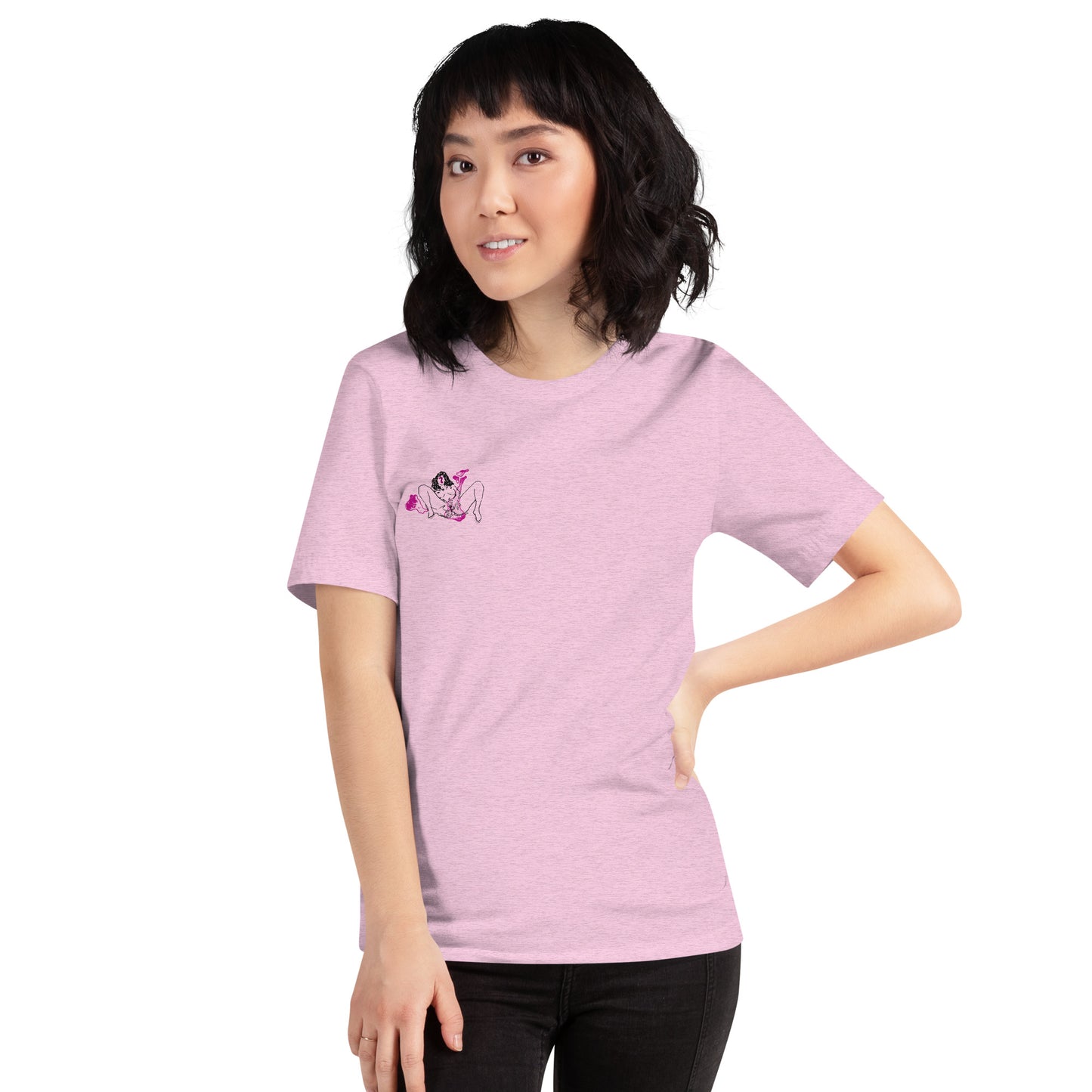 Camiseta rosa con diseño minimalista: Elegancia y Autocuidado