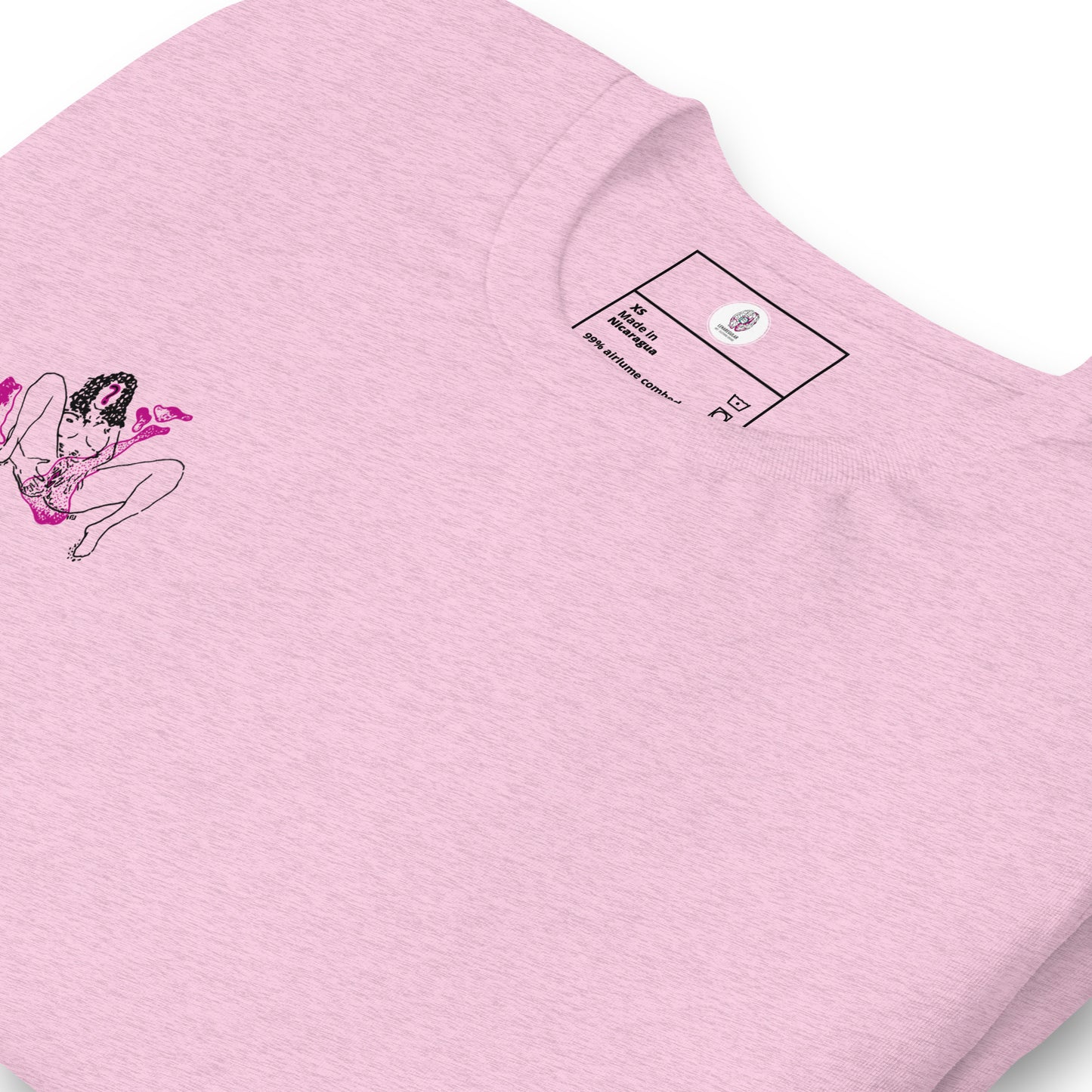 Camiseta rosa con diseño minimalista: Elegancia y Autocuidado