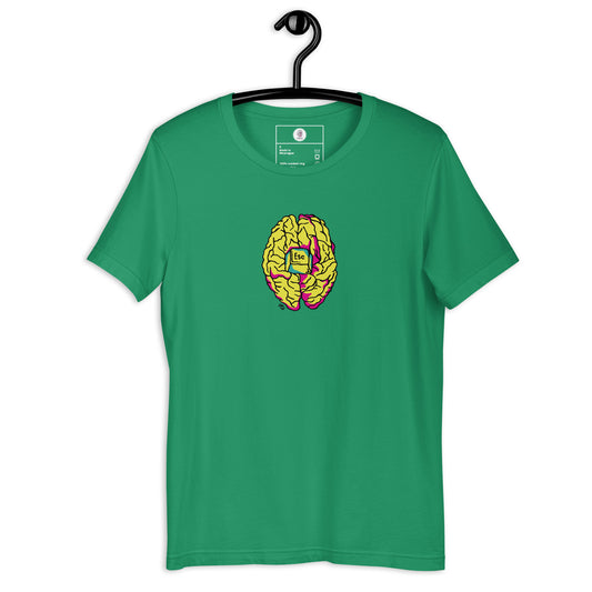 Camiseta verde unisex, diseño mindfulness
